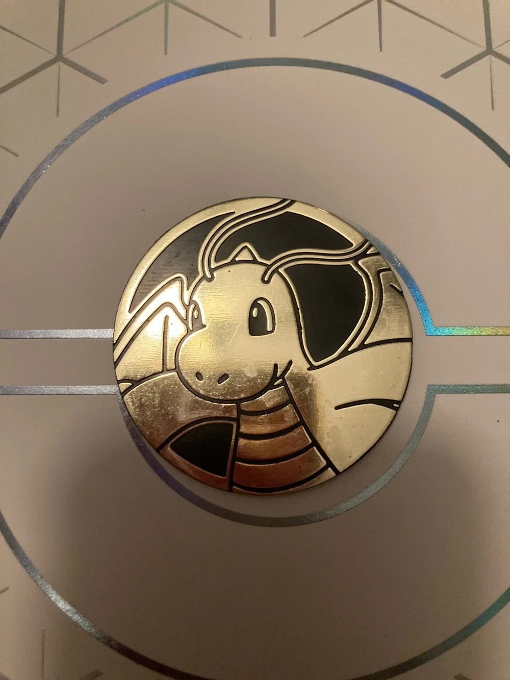 Pokemon Dragonite Metal Collectible Pin - Gold and Black